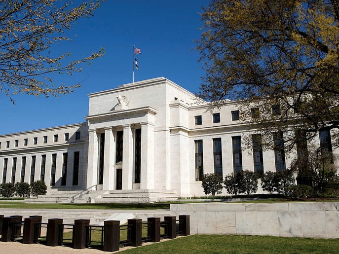 U.S. Federal Reserve building representing interest rate decisions